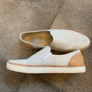 White perforated UGGs